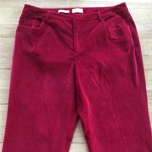 Talbots Brand New Velvety Red 5-pocket Corduroys